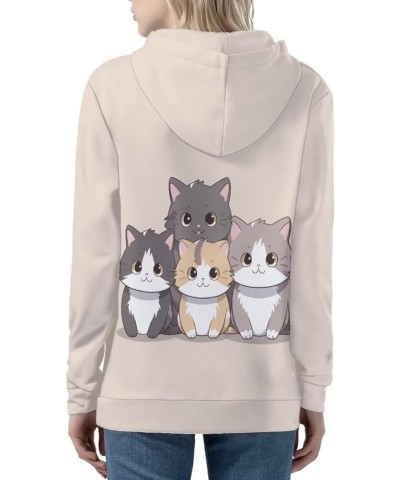 Womens Hoodies Zip Up Hoodie Y2K Women Clothes Sweatshirts Fall Fashion Outfits Cat Kitty $21.65 Hoodies & Sweatshirts