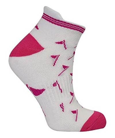 Ladies Golf Socks (3 Pack) | Cushioned Sole | Extended Tab | Compression Fit | Size 6-11 Pink & White $12.32 Activewear