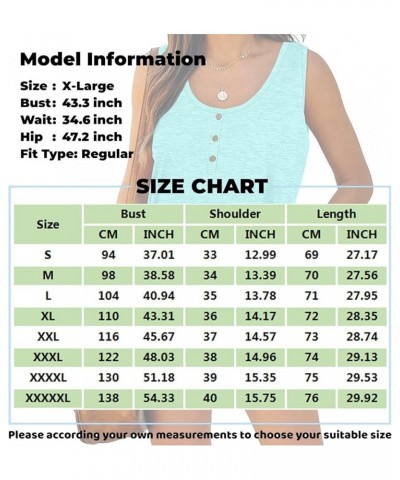 Womens 2023 Trendy Floral Tank Tops Summer Casual Sleeveless Basic Cami Top Half Button Down Blouses Henley Shirts 4-royal Bl...