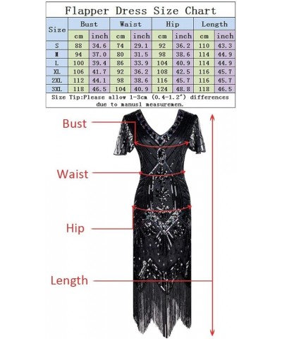 Women's 1920s Gatsby Party Dress Vintage Sequin with 20s Accessories Set Black&green $29.46 Sets