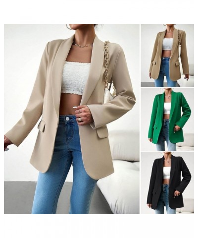 2023 Fall Womens Blazers for Work Ladies Blazers Suit Jackets Business Casual Fashion Dressy Office Blazer 06khaki $13.95 Bla...