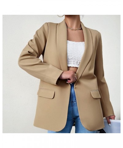 2023 Fall Womens Blazers for Work Ladies Blazers Suit Jackets Business Casual Fashion Dressy Office Blazer 06khaki $13.95 Bla...