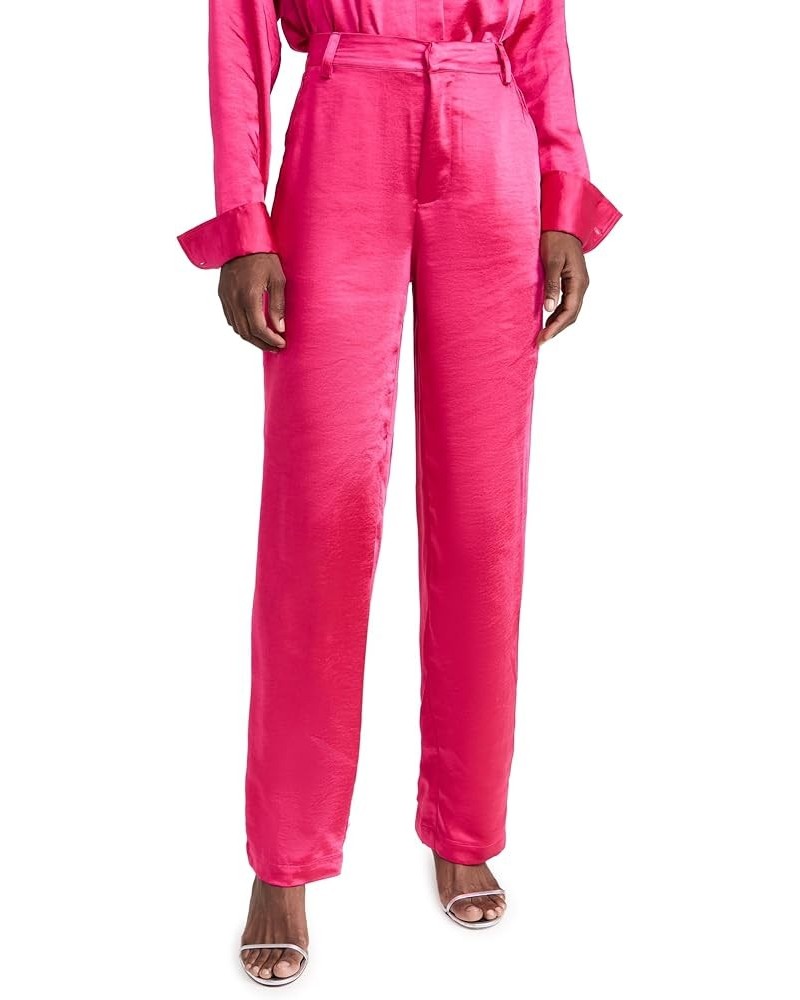 Women's Washed Satin Pants Love Potion007 $27.44 Pants