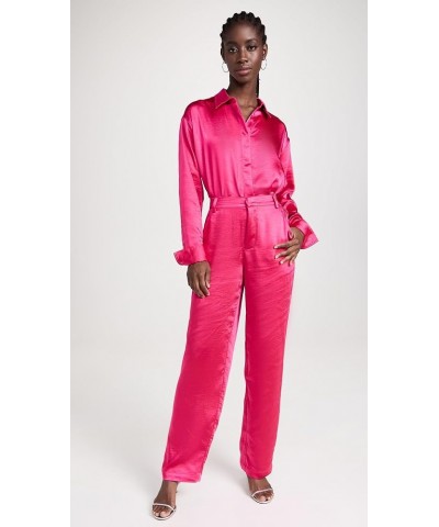 Women's Washed Satin Pants Love Potion007 $27.44 Pants