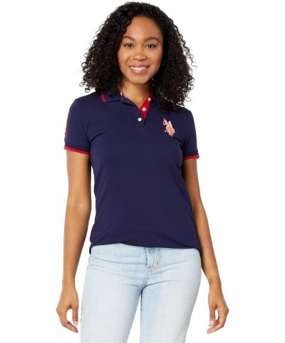 Multi-Tonal Medium Pony Pique Polo Shirt Evening Blue $12.04 Shirts