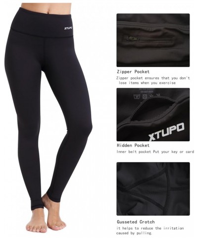 High Waist Yoga Leggings Ultra Soft&Slim Workout Pants 4 Way Stretch Fabric Yoga Pants-black $12.47 Leggings