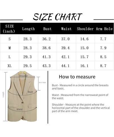 Women's Sleeveless Blazer Vest Casual Open Front Button Vest Lapel Office Cardigan Blazer With Pockets Rose $21.15 Vests