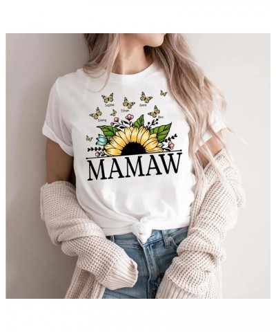 Personalized Grandma Christmas Sweatshirt Custom Women Shirt for Mommy Mom T-Shirt Hoodie S-4XL 10 Mamaw $17.07 T-Shirts