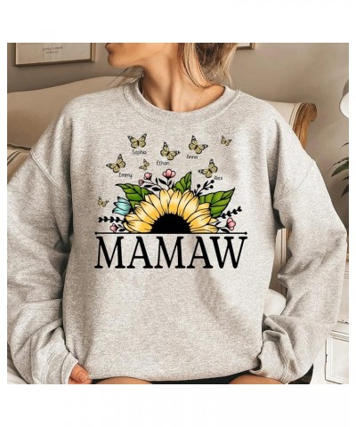 Personalized Grandma Christmas Sweatshirt Custom Women Shirt for Mommy Mom T-Shirt Hoodie S-4XL 10 Mamaw $17.07 T-Shirts