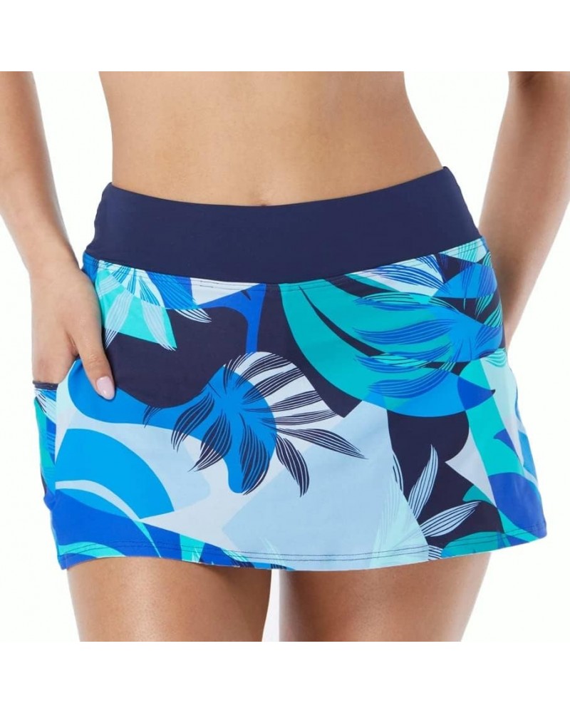 Emma Multi-Sport Swim Skort — Running, Tennis, Pickleball Skirt with Boy Shorts Geo Palm Admiral $27.84 Swimsuits