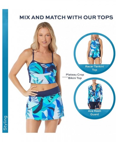 Emma Multi-Sport Swim Skort — Running, Tennis, Pickleball Skirt with Boy Shorts Geo Palm Admiral $27.84 Swimsuits