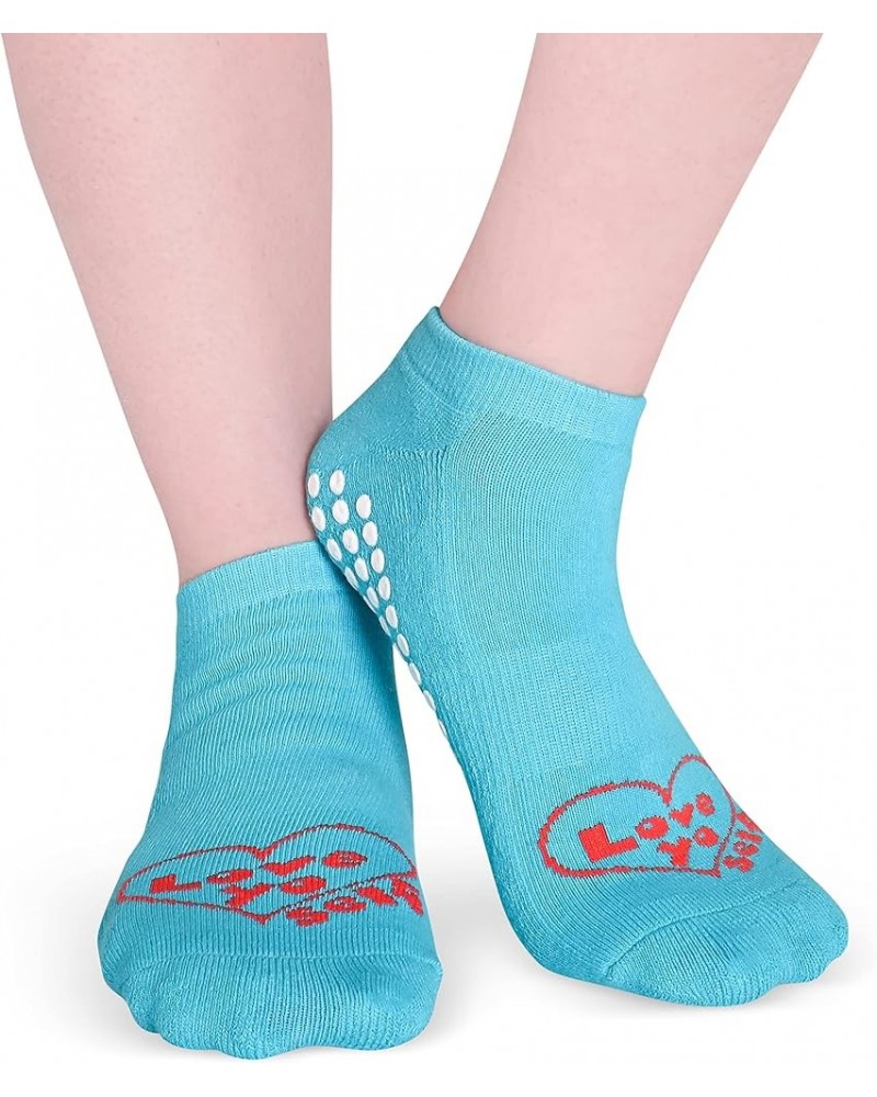 Sticky Grip Socks for Barre, Pilates, Lagree, Yoga, Dance Non Slip Women's Socks Love Yo Self $8.80 Socks