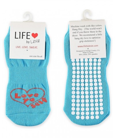 Sticky Grip Socks for Barre, Pilates, Lagree, Yoga, Dance Non Slip Women's Socks Love Yo Self $8.80 Socks