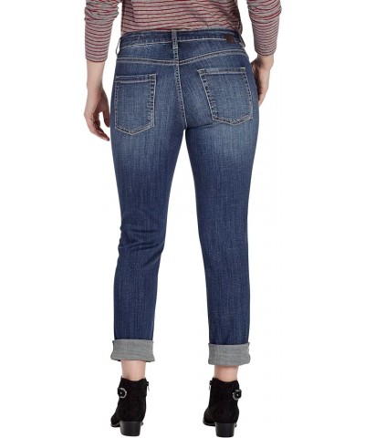 Women's Carter Mid Rise Girlfriend Jeans Thorne Blue 2467457 $38.06 Jeans