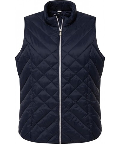 Womenswear Plus Size Curvy Oversize HYPRAR Water Repellent Quilted Vest 818934 Navy Blue $25.98 Vests