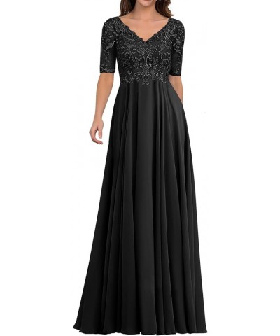 Mother of The Bride Dresses Long Wedding Guest Dresses for Women Appliques Formal Gowns Black $40.43 Dresses