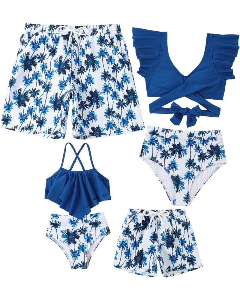 Matching Family Swimsuit Set Mommy and Me High Waisted Bikini Bathing Suit Two Piece V Neck Girls Swimsuit Boy 10 $9.50 Swims...