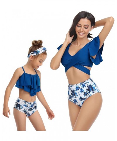 Matching Family Swimsuit Set Mommy and Me High Waisted Bikini Bathing Suit Two Piece V Neck Girls Swimsuit Boy 10 $9.50 Swims...