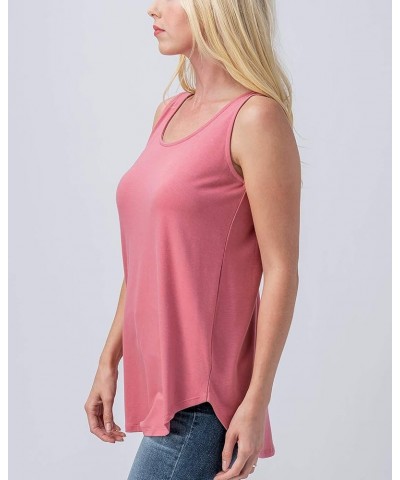 Women's Tank Top – Casual Sleeveless Scoop Neck Round Hem Loose Fit Soft Tunic T Shirt Light Mustard $10.23 Lingerie