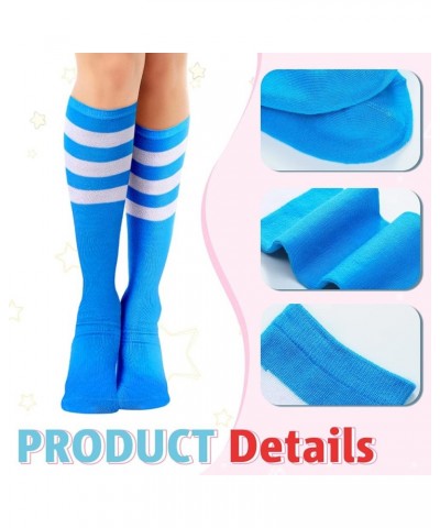 6 Pair Knee High Socks for Women Long Tube Striped Socks Roller Skate Socks for Girls Youth Christmas Vibrant Colors $10.56 S...