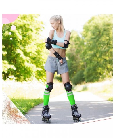 6 Pair Knee High Socks for Women Long Tube Striped Socks Roller Skate Socks for Girls Youth Christmas Vibrant Colors $10.56 S...