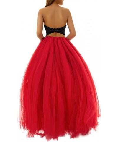 Women's Tutu Long Skirt High Slit Layered Tulle Maxi Puffy Skirts Adjustable Waist Floor Length Cocktail Wedding Tulle Skirt ...