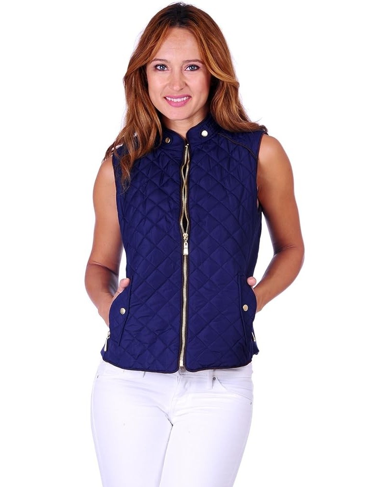 Women's Lightweight Quilted Jacket/Vest (Size S - 3X) Vest_navy $15.37 Jackets