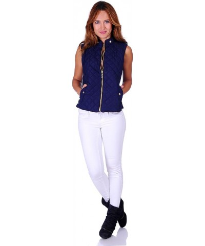 Women's Lightweight Quilted Jacket/Vest (Size S - 3X) Vest_navy $15.37 Jackets