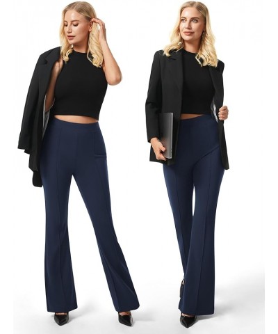 Women's Dress Pants High Rise Flare Pants Pull On Stretchy Work Pants Business Office Casual Slacks with Pockets 32.5" Inseam...