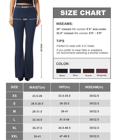 Women's Dress Pants High Rise Flare Pants Pull On Stretchy Work Pants Business Office Casual Slacks with Pockets 32.5" Inseam...