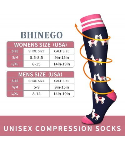 Compression Socks for Women and Men 7 Pairs 15-20 mmHg Circulation-Best Support for Athletic Running Cycling Small-Medium Ass...