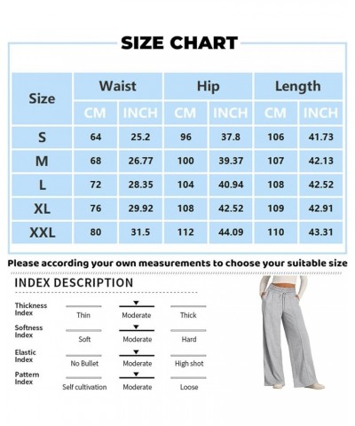 Women's Elastic Waist Drawstring Casual Pants Straight Leg Lightweight Trousers Loose Pants with Pockets A7-dark Blue ➤➤light...