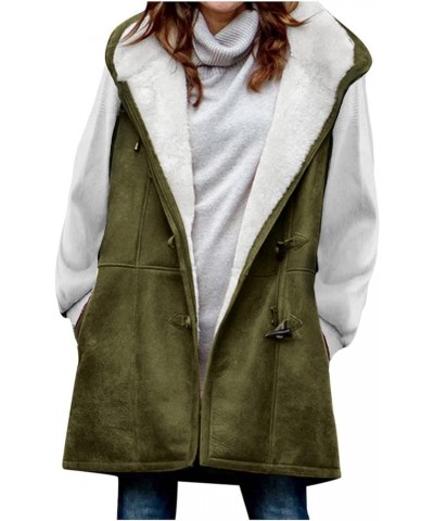 Plus Size Winter Coats for Women Trendy Warm Sherpa Fleece Lined Jackets Faux Suede Wool Hooded Parka Peacoat Outerwear 11-ar...