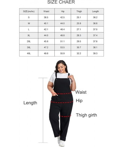 Women's Plus Size Overalls Wide Leg Loose Baggy Jumpsuit Rompers Red $17.22 Overalls