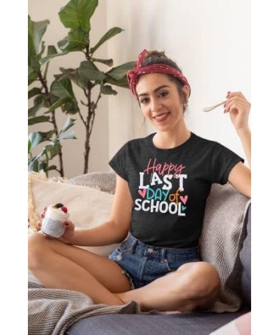 Last Day of School Teacher Shirt Funny Teacher Tshirts Teachers Day Tees Teacher Life Casual Tops Grey1 $10.43 T-Shirts