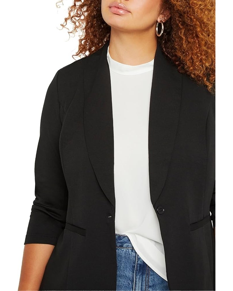 Women's Plus Size Ali Blazer Black $18.45 Blazers