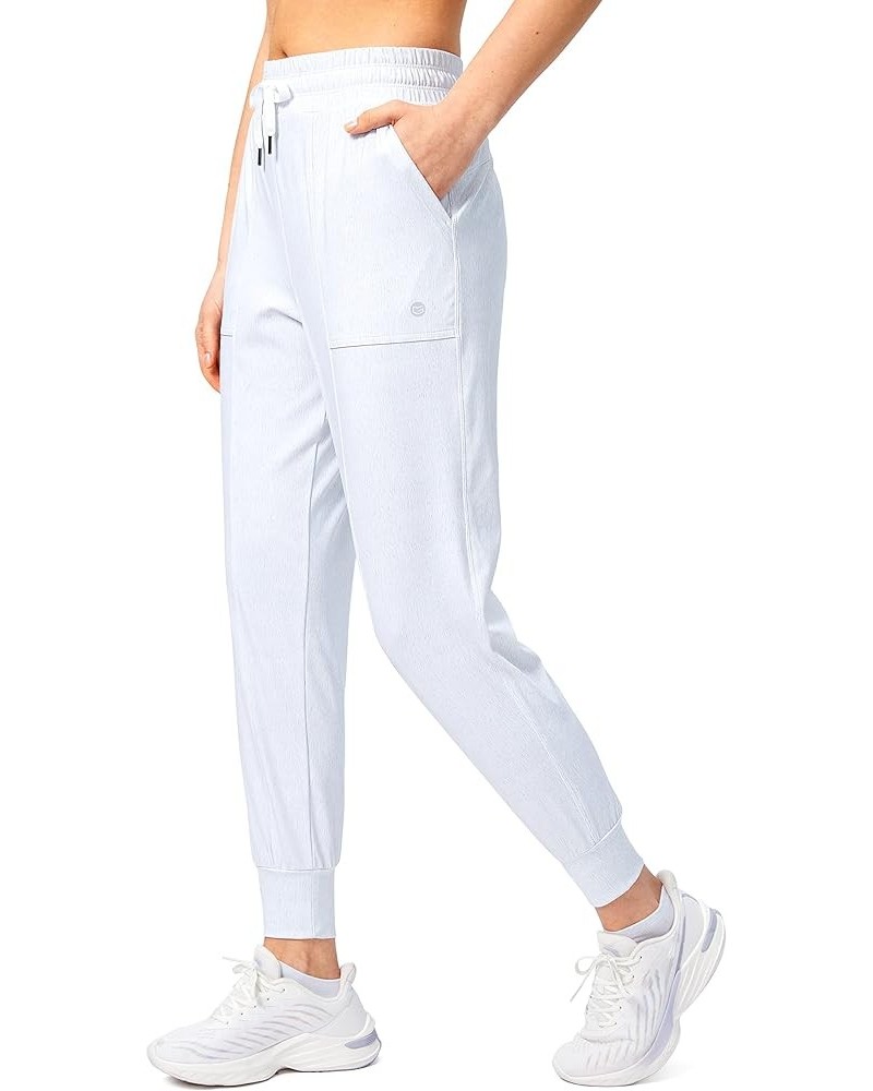 Women's Jogger Pants High Waisted Athletic Sweatpants Drawstring Lounge Joggers for Women with Pockets Heather White $18.69 P...