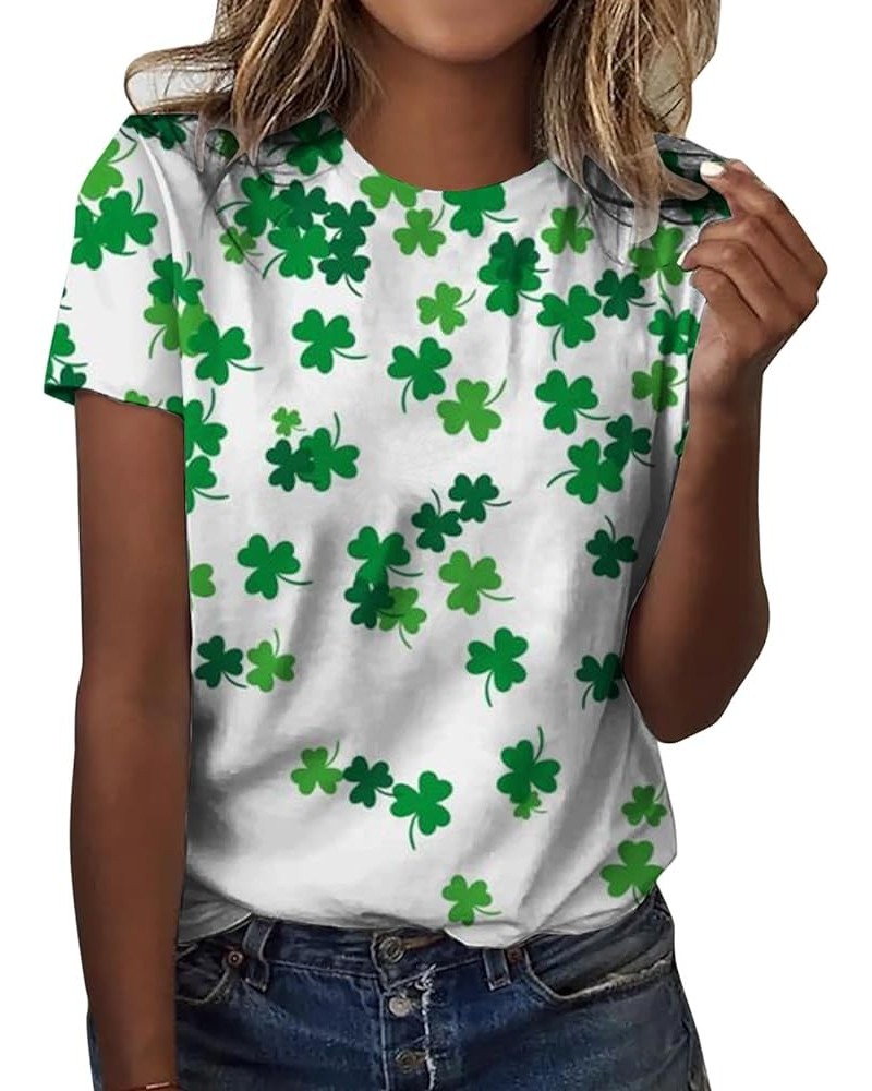 ST. Patrick's Day Shirt for Women Soft St Paddys Day Shamrocks Clover T Shirts Tee Tops Holiday Tshirt Blouse Tunic 3629-ydst...