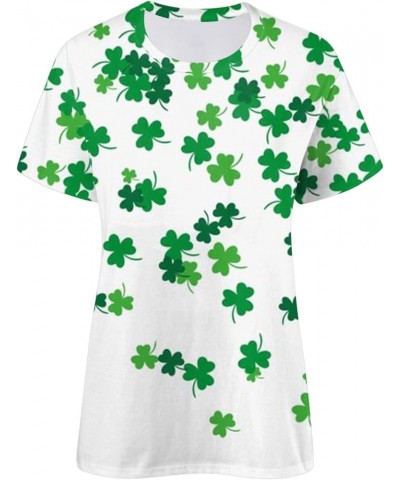 ST. Patrick's Day Shirt for Women Soft St Paddys Day Shamrocks Clover T Shirts Tee Tops Holiday Tshirt Blouse Tunic 3629-ydst...