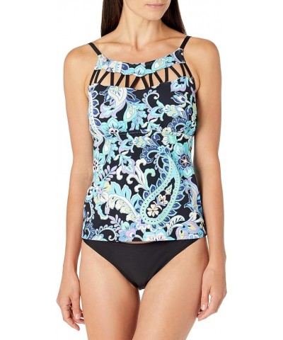 High Neck Tankini Swimsuit Top Multi//Havana Paisley $23.58 Swimsuits