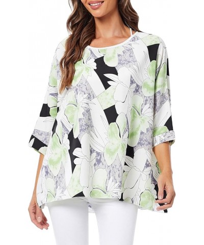 Women Bohemian Chiffon Blouse Batwing Sleeve Floral Beach Cover Tunic Tops Mcolor 42 $11.96 Blouses