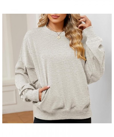 Womens Oversized Sweatshirts Casual Turtleneck Pullover Long Sleeve Hoodies Tops Fall Outfits 2023 Clothes Aa-grey $16.91 Hoo...