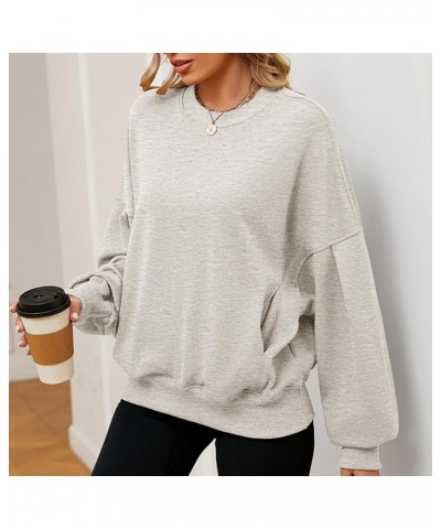 Womens Oversized Sweatshirts Casual Turtleneck Pullover Long Sleeve Hoodies Tops Fall Outfits 2023 Clothes Aa-grey $16.91 Hoo...