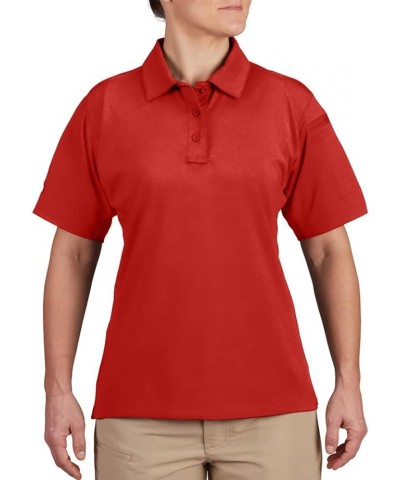 Women's Edgetec Short Sleeve Polo Red $19.20 Shirts