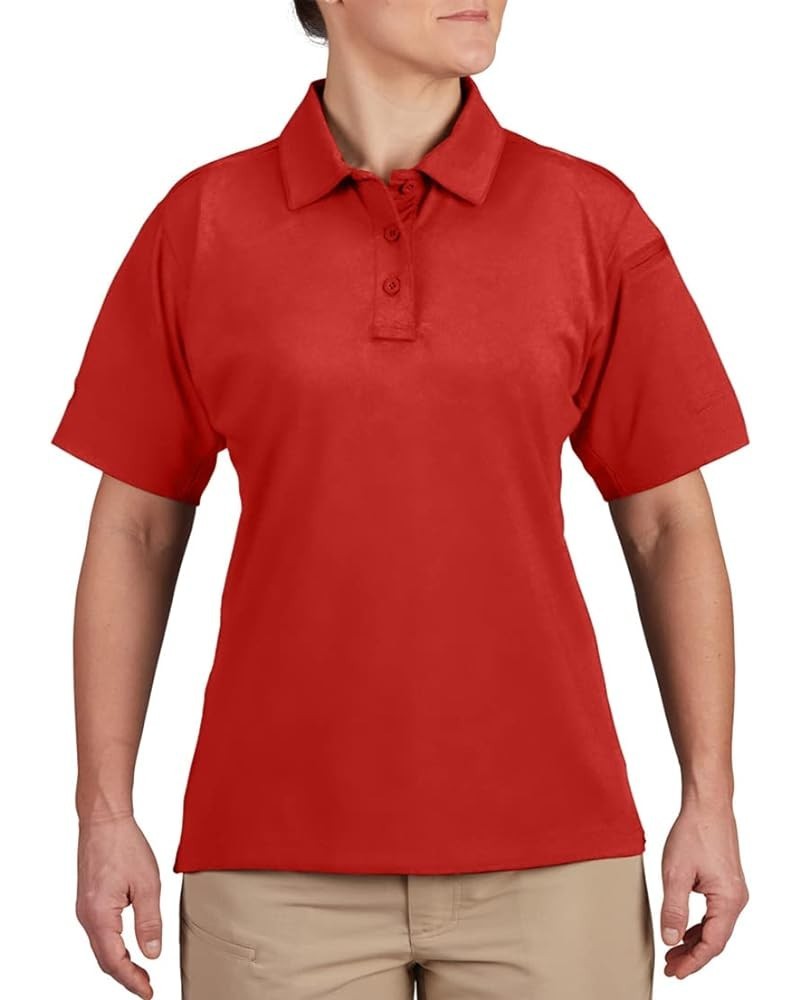 Women's Edgetec Short Sleeve Polo Red $19.20 Shirts