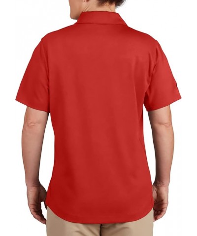 Women's Edgetec Short Sleeve Polo Red $19.20 Shirts