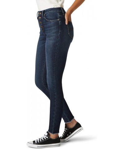 Women's Slim Fit High Rise with Button Fly & Released Hem Jean Compass $18.88 Jeans