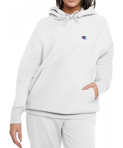 Women's Hoodie, Reverse Weave Oversized Hoodie, Heavyweight Fleece Sweatshirt for Women White Left Chest C $24.74 Activewear