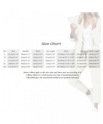 Women's 2 Pieces Outfits Business Suit Set Long Sleeve Open Front Blazer and Pants Solid Dressy Office Lady Suits Sets F- Win...