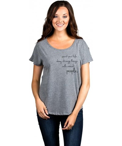 Not My Circus Not My Monkeys Women's Fashion Slouchy Dolman T-Shirt Tee Heather Grey $15.30 T-Shirts